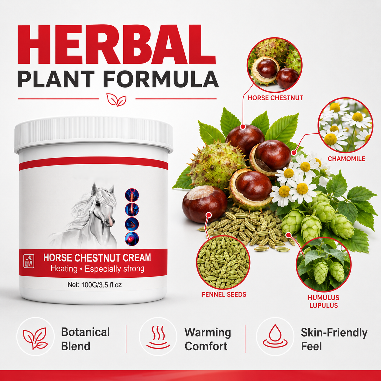 ๐ฟ Herbal Warming Horse Balm Massage Gel | Comfort for Tired Muscles & Joints ๐ช-HS