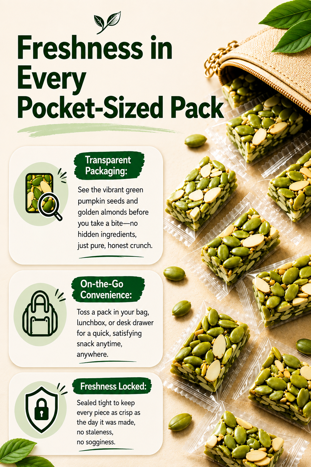 Pumpkin seed brittle - From Nature to Every Crunch — Simple Ingredients, Real Goodness-Zack