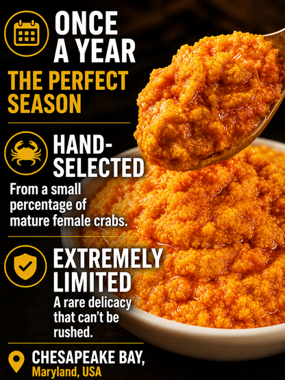SEASONAL CHESAPEAKE BAY BLUE CRAB ROE – Pure Golden Crab Flavor, Gourmet Seafood Experience at Home-Zack