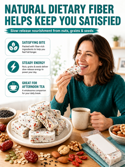 Pure Superfood Grain Bites – Premium Red Date & Poria Eight Treasures Cake 🤍🌾✨ | Low Sugar · Light Calories · Whole Grain Goodness – LUN
