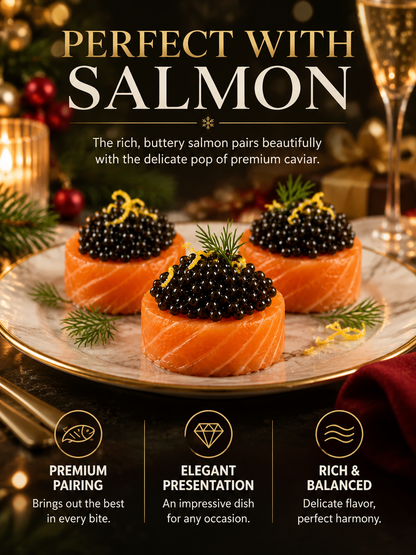 ✨Christmas Black Gold Sturgeon Caviar 🎄 Plump Pearl Luxury🥄 A Festive Ocean-Sourced Delicacy for Elegant Holiday Moments-lan