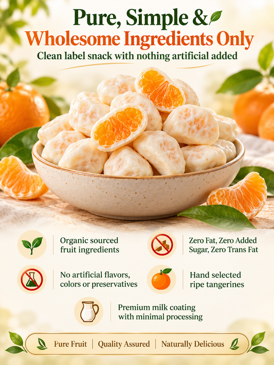 Crispy Milk-Skin Tangerine  Yogurt-Coated Mandarin Orange Bites – Sweet, Tangy & Crunchy-Zack