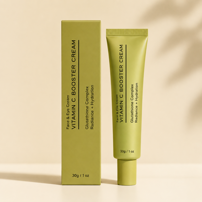 Vitamin C Booster Face & Eye Cream – Glutathione Complex Brightening Moisturizer for Radiance & Hydration