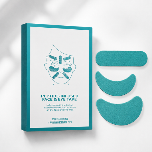 Peptide-Infused Face & Eye Tape – Targeted Smoothing Patches for Forehead, Under-Eye & Smile Lines