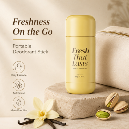 Fresh That Lasts Vanilla & Pistachio Deodorant Stick – Long-Lasting Freshness with Smooth Creamy Glide