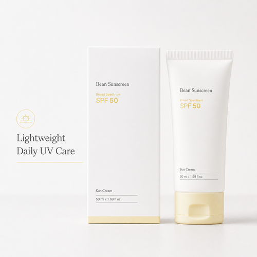Bean Sunscreen SPF 50 – Lightweight Broad Spectrum Sun Cream for Daily UV Protection & Hydrating Comfort