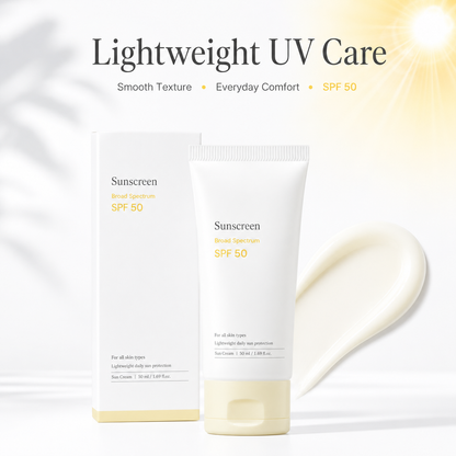 Bean Sunscreen SPF 50 – Lightweight Broad Spectrum Sun Cream for Daily UV Protection & Hydrating Comfort