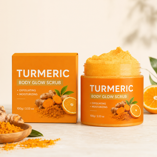 Turmeric Body Glow Scrub – Exfoliating & Moisturizing Citrus Body Polish for Smooth, Radiant-Looking Skin