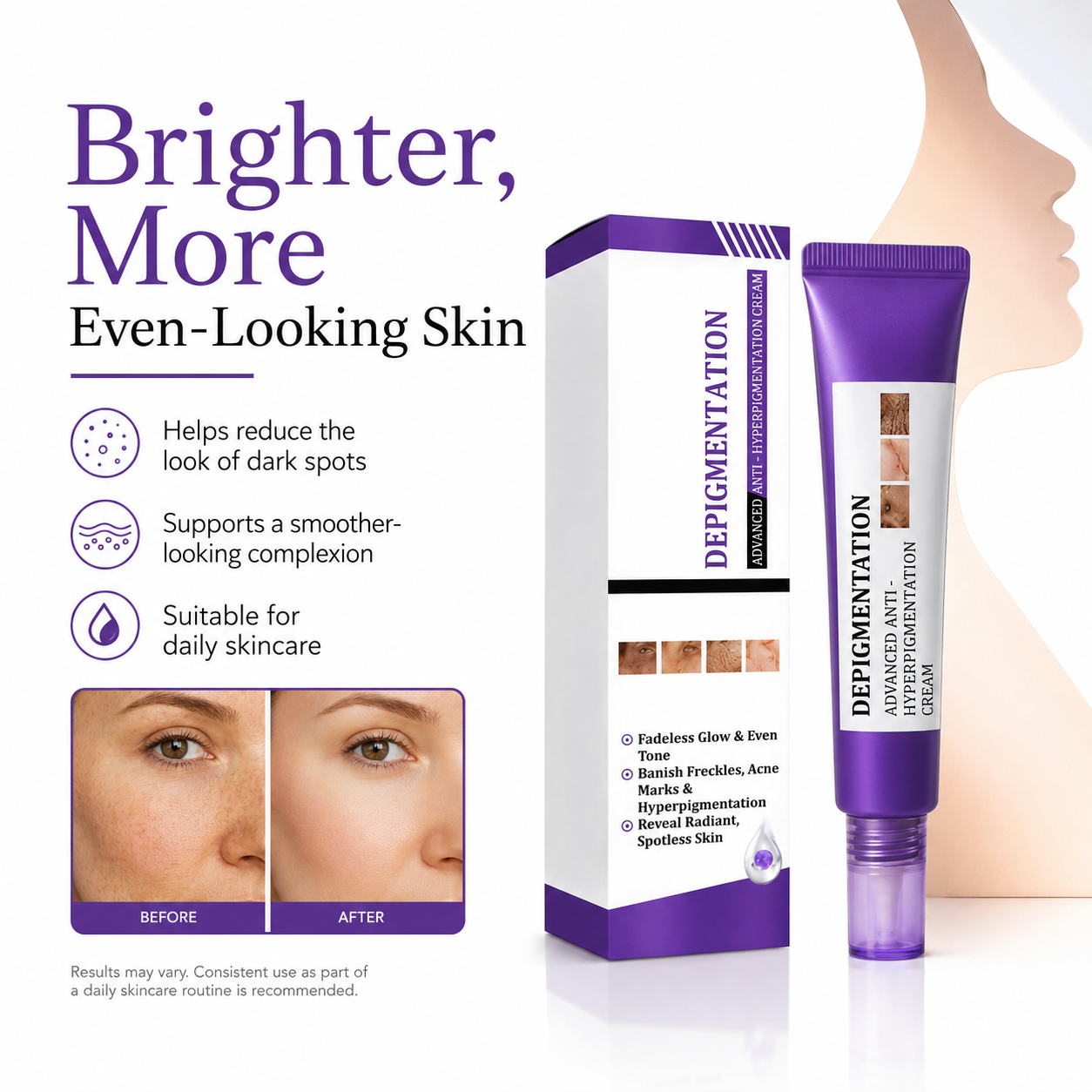Dark Spot Correcting Cream – Advanced Anti-Hyperpigmentation Face Cream for Uneven Tone & Brighter-Looking Skin