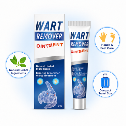 Wart Remover Ointment – Natural Herbal Skin Tag & Common Wart Care Cream for Hands & Feet, 20g