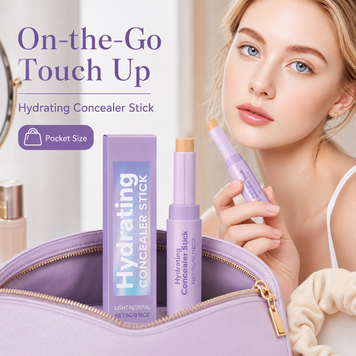 Hydrating Concealer Stick – Creamy Blendable Coverage Makeup Stick with 4 Shades for Smooth Natural Finish