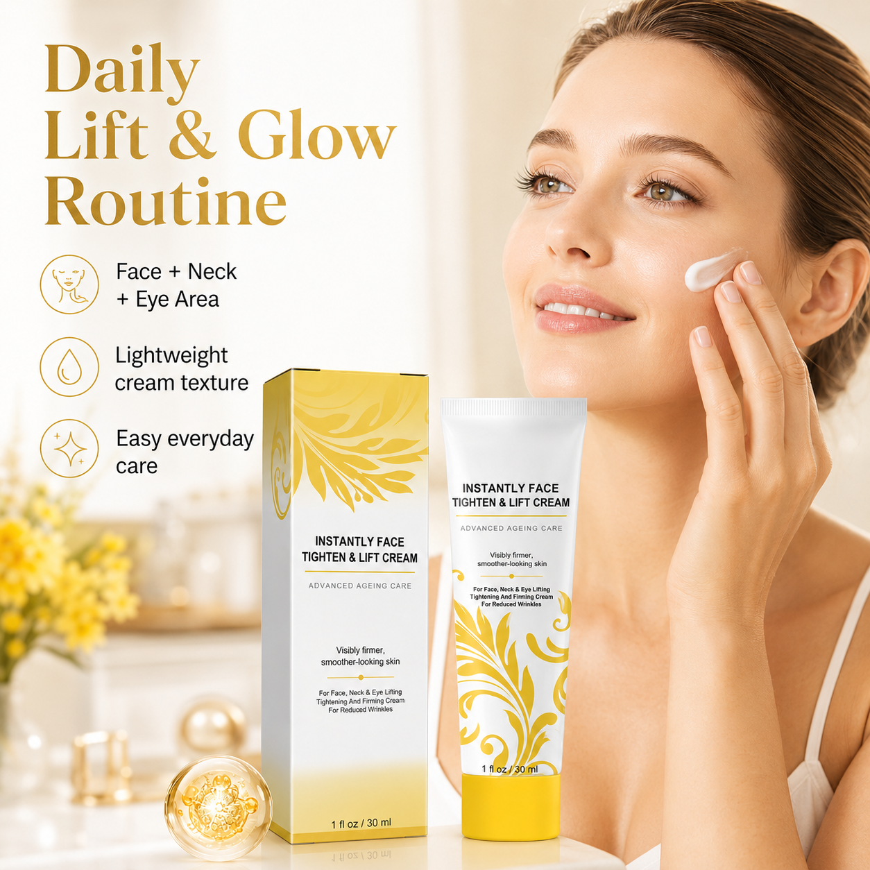 Firming & Lifting Face Cream – Advanced Anti-Ageing Moisturizer for Face, Neck & Eye Area, 30ml
