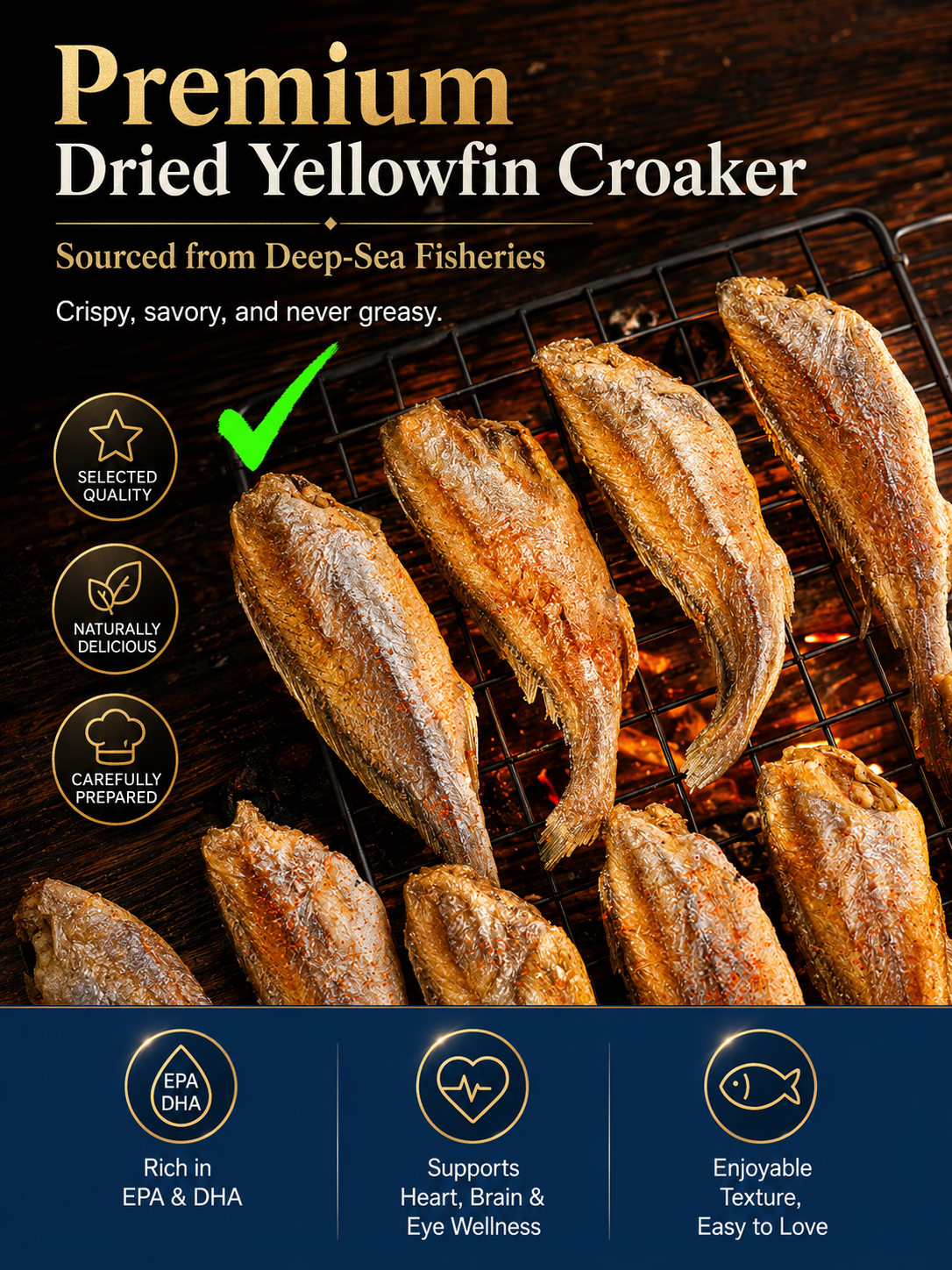 High-protein ready-to-eat deep-sea fish crisps-Zack