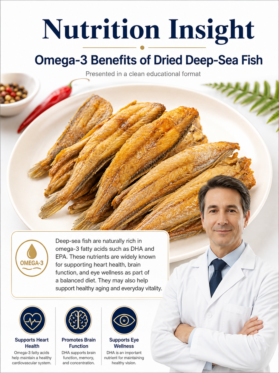 High-protein ready-to-eat deep-sea fish crisps-Zack