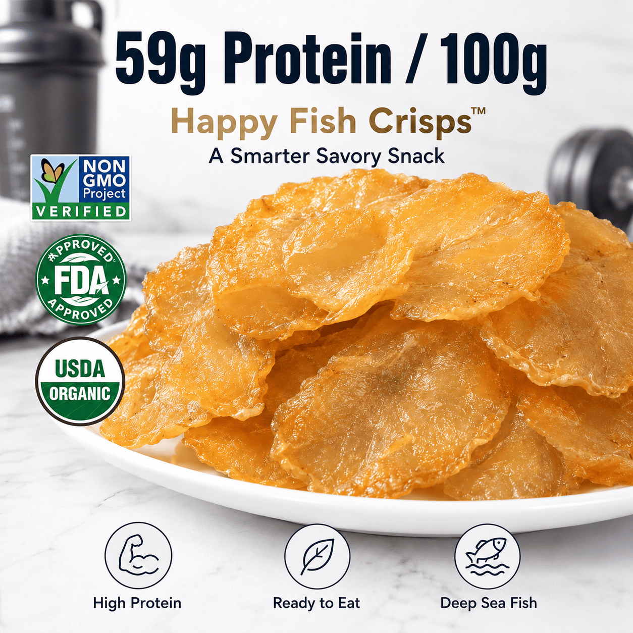 Happy Fish Crisps™ – A Light, Crispy & High-Protein Seafood Snack Made for Every Craving-LUN