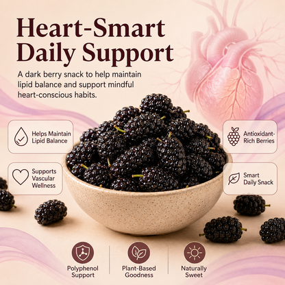 Dried Mulberries – Naturally Sweet Soft & Chewy Dark Berry Snack-JXX