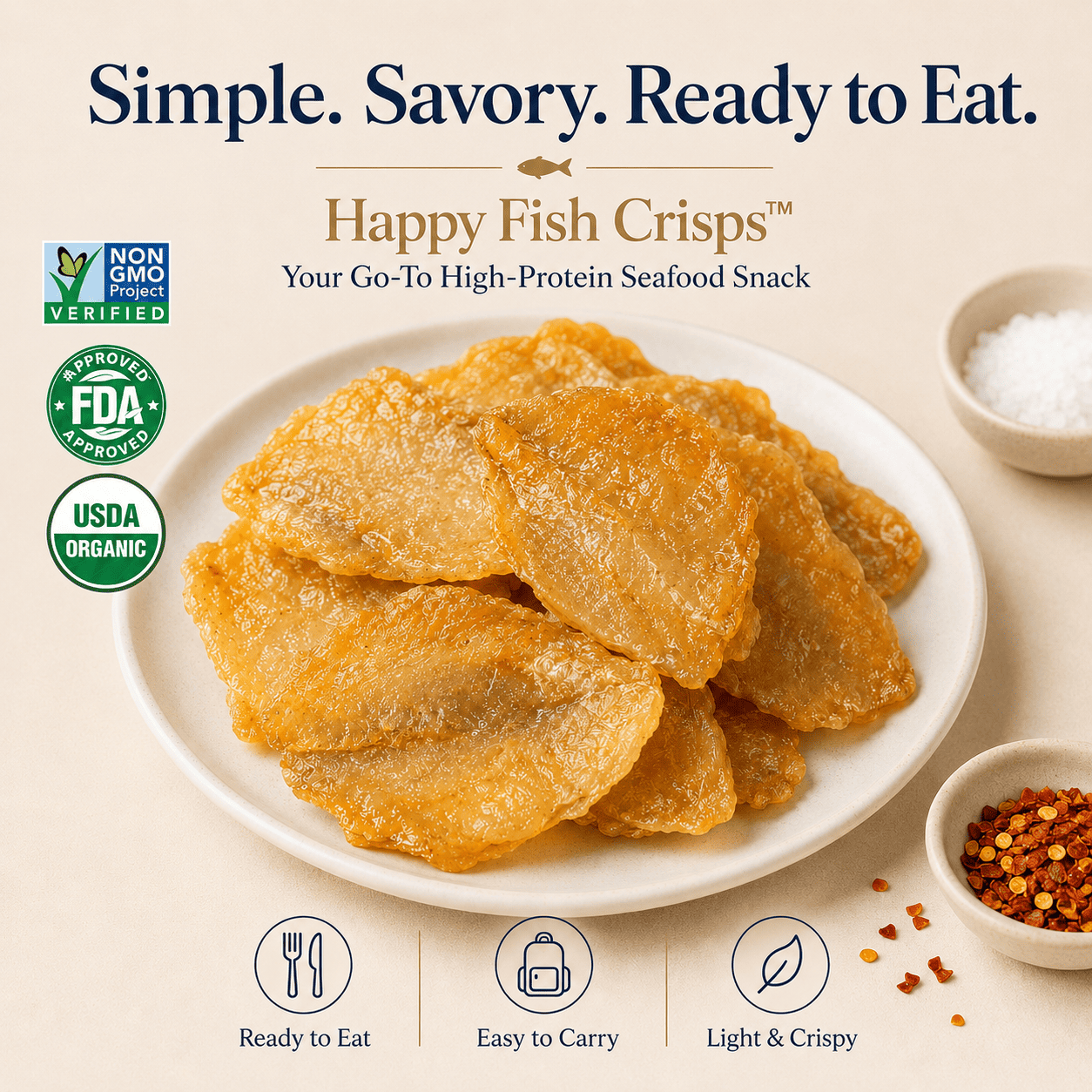 Happy Fish Crisps™ – A Light, Crispy & High-Protein Seafood Snack Made for Every Craving-LUN