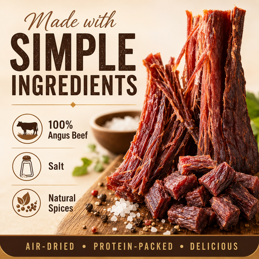 Pure Angus Beef Jerky – Healthy Snack for Work, Travel & Fitness-LUN