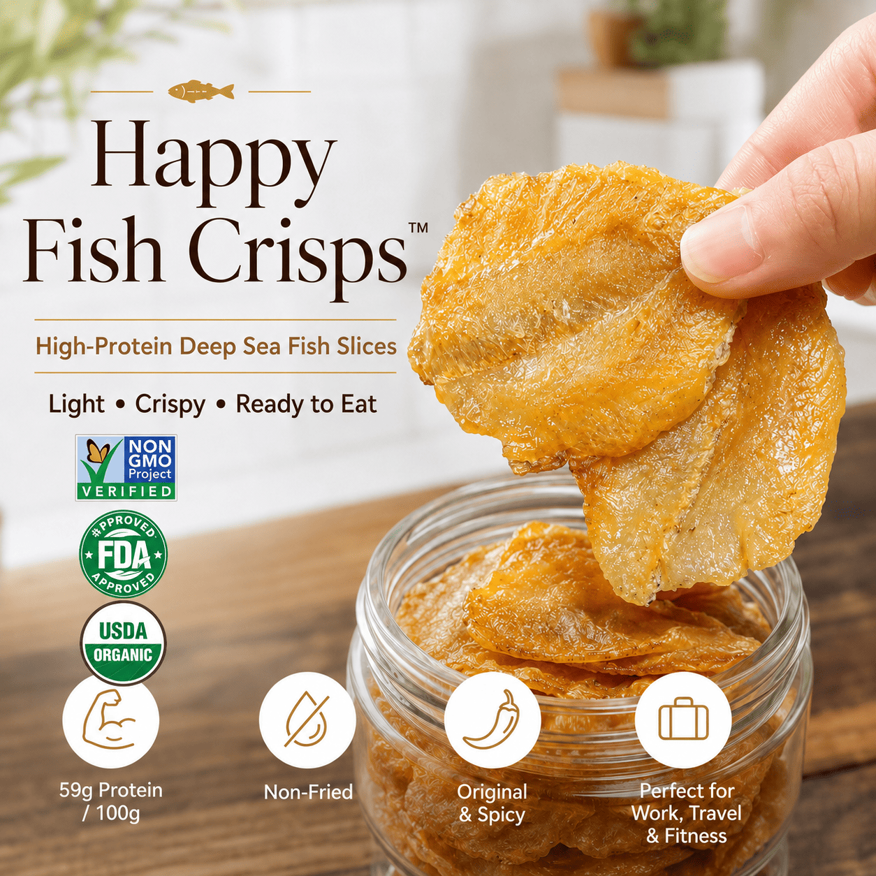 Happy Fish Crisps™ – A Light, Crispy & High-Protein Seafood Snack Made for Every Craving-LUN