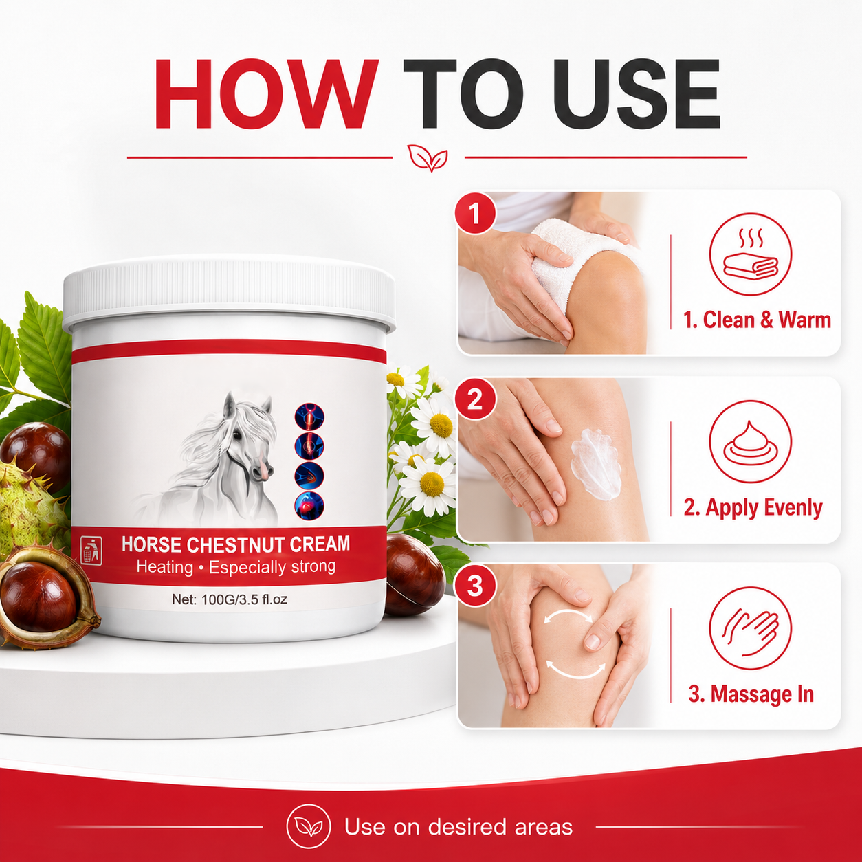 🌿 Herbal Warming Horse Balm Massage Gel | Comfort for Tired Muscles & Joints 💪-HS