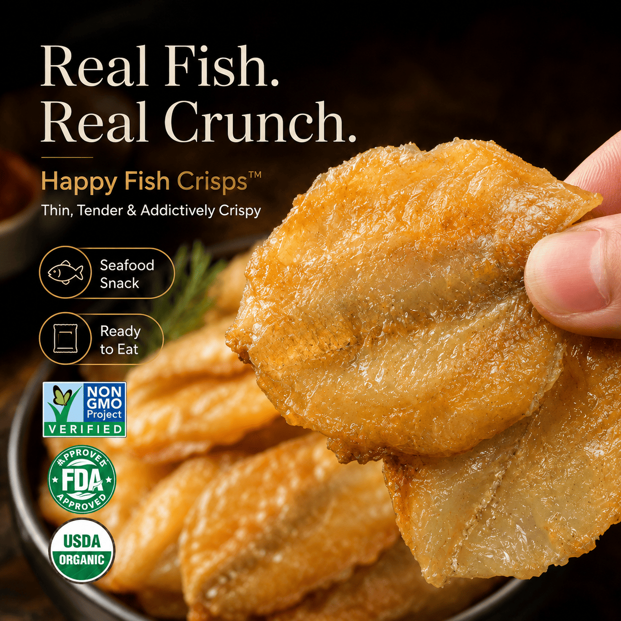 Happy Fish Crisps™ – A Light, Crispy & High-Protein Seafood Snack Made for Every Craving-LUN