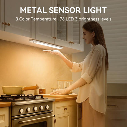 Motion Sensor Under Cabinet Lights – Rechargeable Dimmable LED Night Light with Magnetic Installation for Kitchen, Closet, Stairs & Pantry-LUN