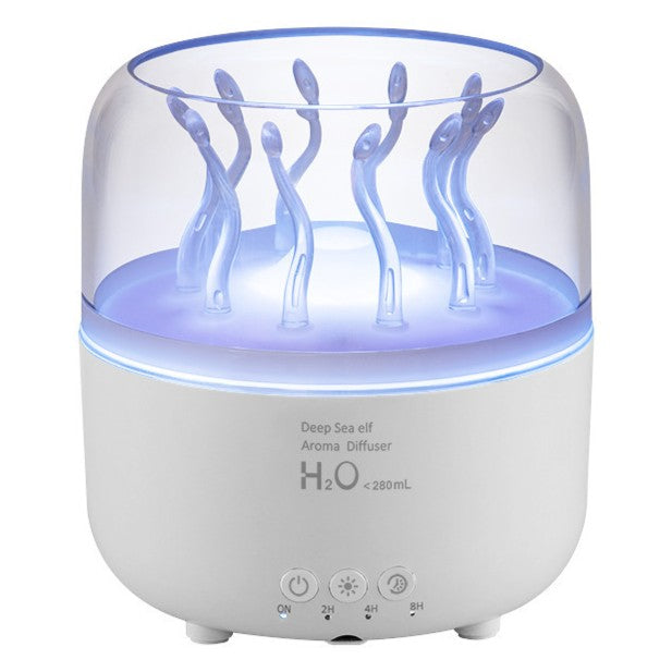 Difusor de aroma de algas giratorio y humidificador de niebla fría