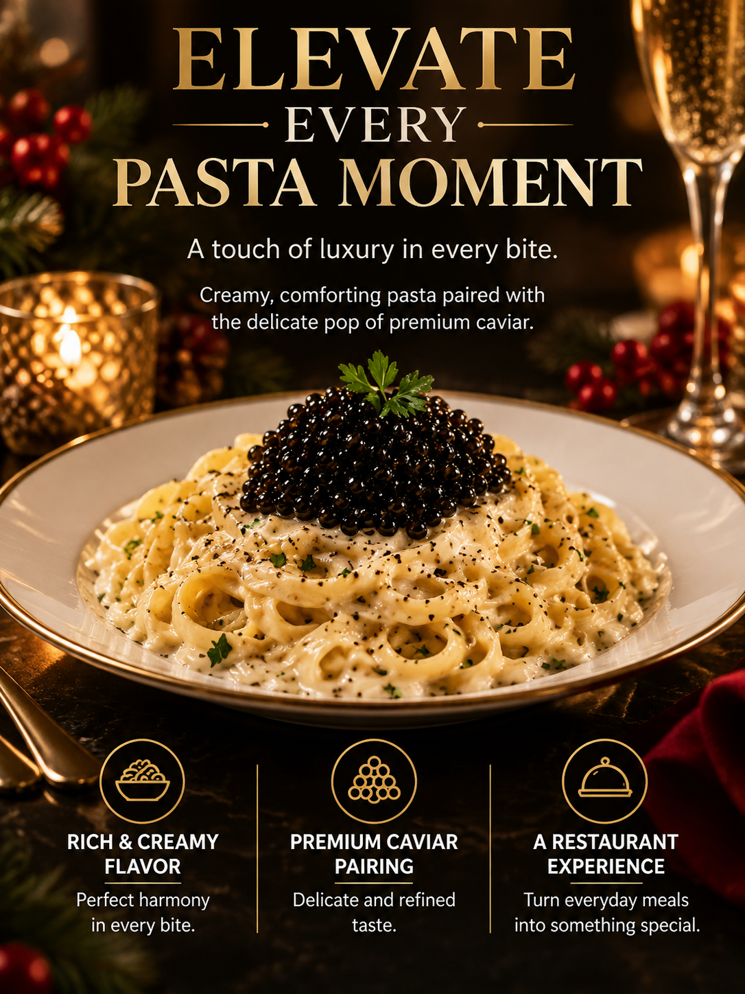 ✨Christmas Black Gold Sturgeon Caviar 🎄 Plump Pearl Luxury🥄 A Festive Ocean-Sourced Delicacy for Elegant Holiday Moments-lan
