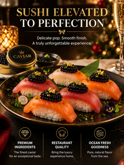 ✨Christmas Black Gold Sturgeon Caviar 🎄 Plump Pearl Luxury🥄 A Festive Ocean-Sourced Delicacy for Elegant Holiday Moments-lan
